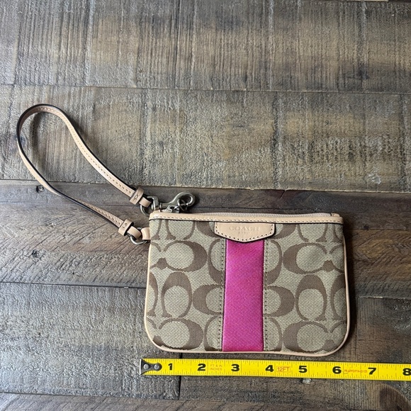 Coach Brown and Pink Wristlet - Picture 1 of 7